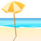 Beach With Umbrella emoji on Emojidex